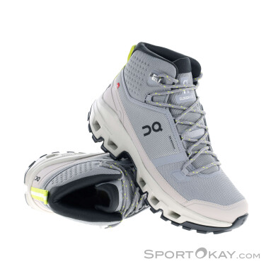 On Cloudrock Mid WP Damen Wanderschuhe-Grau-9