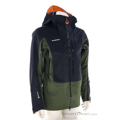 Mammut Eiger Free Advanced HS Hooded Herren Skijacke-Oliv-Dunkelgrün-L