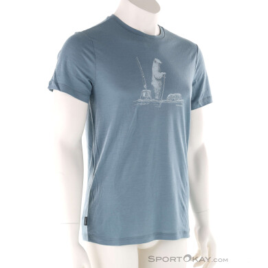 Icebreaker Merino 150 Tech Lite Polar Paddle Herren T-Shirt-Hell-Blau-M