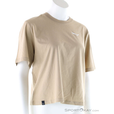 Salewa Eagle Sunset Loose Damen T-Shirt-Beige-40