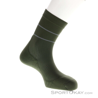 CEP Reflective Mid Cut Compression Damen Socken-Oliv-Dunkelgrün-3