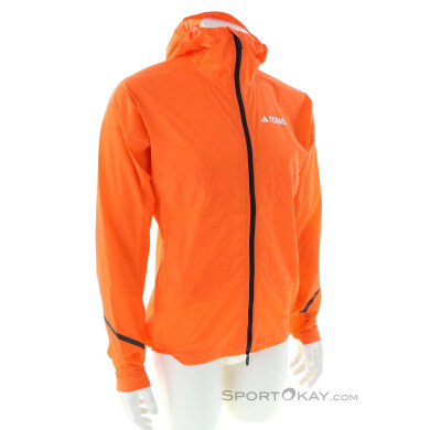 adidas Terrex XPR Light Rain Herren Laufjacke-Orange-XL