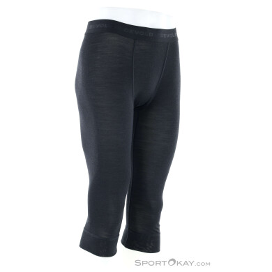 Devold Breeze Plus Merino 200 3/4 Herren Funktionshose-Schwarz-L
