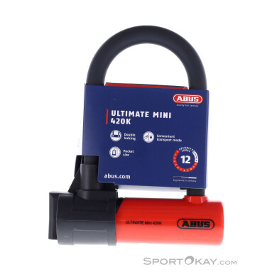 Abus Ultimate Mini 420k 14cm Fahrradschloss-Rot-One Size