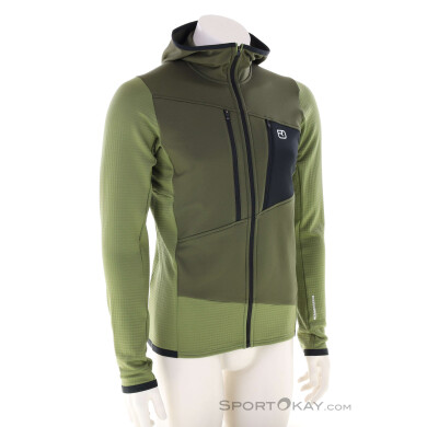 Ortovox Fleece Grid Hoody Herren Fleecejacke-Oliv-Dunkelgrün-M