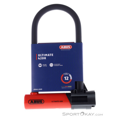Abus Ultimate 420k 23cm Fahrradschloss-Rot-One Size
