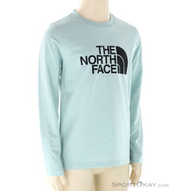 The North Face Teen Easy LS Kinder Shirt-Hell-Blau-S