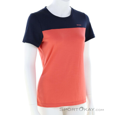 Devold Classic Linear Damen T-Shirt-Pink-Rosa-S
