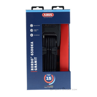 Abus Bordo Granit 6500KA Fahrradschloss-Schwarz-One Size