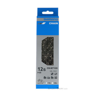 Shimano CN-M7100 12-fach 116GL Kette-Silber-One Size