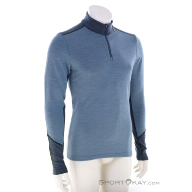 Helly Hansen Lifa Merino Midweight 1/2 Zip Herren Funktionsshirt-Blau-M