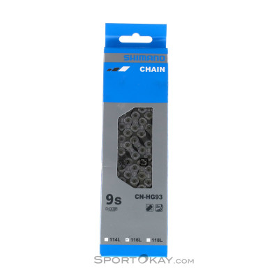 Shimano CN-HG93 9-fach 114GL Kette-Grau-One Size