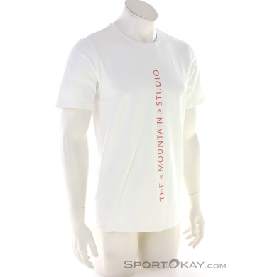 The Mountain Studio Studio Vertical Logo Herren T-Shirt-Weiss-XS