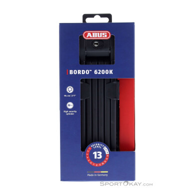 Abus Bordo 6200K Fahrradschloss-Schwarz-One Size