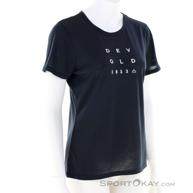 Devold Active 1853 Damen T-Shirt-Schwarz-S