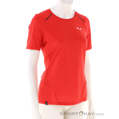 Salewa Pedroc Dry Hybrid Damen T-Shirt-Rot-36