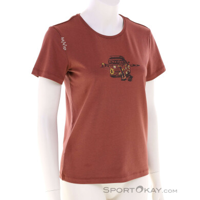 Chillaz Iseo Out in Nature Damen T-Shirt-Dunkel-Rot-36