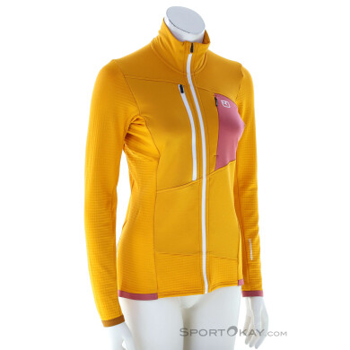 Ortovox Fleece Grid Damen Fleecejacke-Orange-M