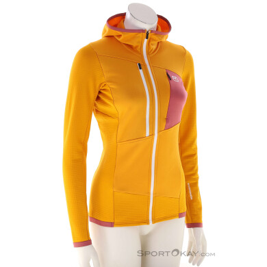 Ortovox Fleece Grid Hoody Damen Fleecejacke-Orange-S