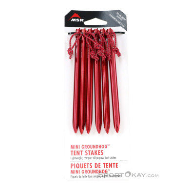 MSR Mini Groundhog 15cm 6er Zelthering-Set-Rot-15