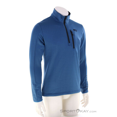 Picture Bake Grid Fleece Herren Sweater-Blau-M