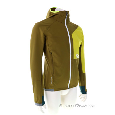 Ortovox Berrino Hooded Herren Tourenjacke-Oliv-Dunkelgrün-S