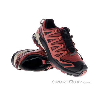 Salomon XA PRO 3D V9 GTX Damen Traillaufschuhe Gore-Tex-Dunkel-Rot-6,5