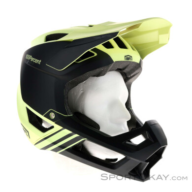 100% Trajecta Fidlock Fullface Helm-Gelb-M