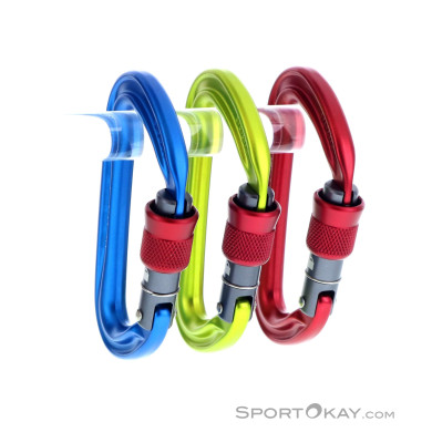 Ocun Hawk Screw 3er Karabiner-Set-Mehrfarbig-One Size