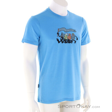 Icebreaker Merino 150 Tech Lite Hike Together Herren T-Shirt-Blau-M