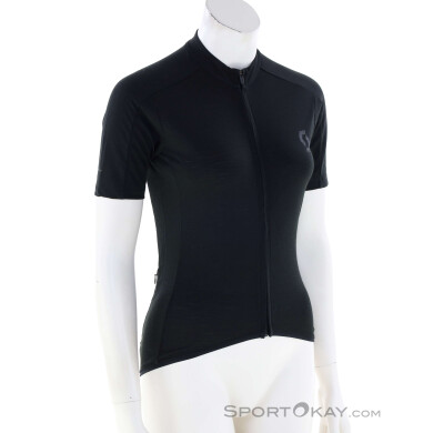 Scott Gravel Merino S/S Damen Bikeshirt-Schwarz-M