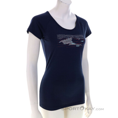 Millet Geo Wool II TS Damen T-Shirt-Dunkel-Blau-XL