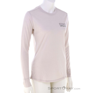 Patagonia Long-Sleeved Cap Cool Merino Blend Damen Shirt-Beige-S