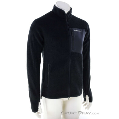 Peak Performance Pile Zip Herren Sweater-Schwarz-XL