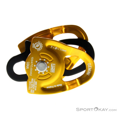 Petzl Gemini Seilrolle-Orange-One Size