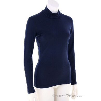 Icebreaker 260 Tech LS Turtleneck Damen Funktionsshirt-Dunkel-Blau-S