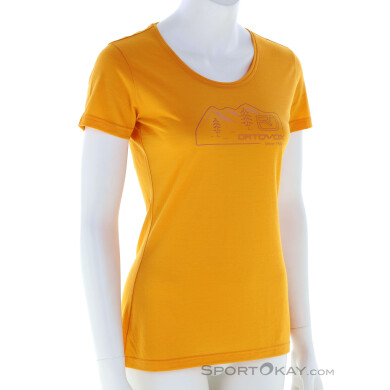 Ortovox 150 Cool Vintage Badge Damen T-Shirt-Orange-S