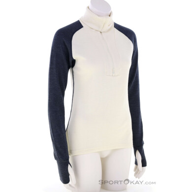 Devold Expedition Merino Silk Zip Damen Funktionsshirt-Weiss-S