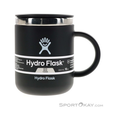 Hydro Flask 12oz Coffee Mug 355ml Thermobecher-Schwarz-One Size
