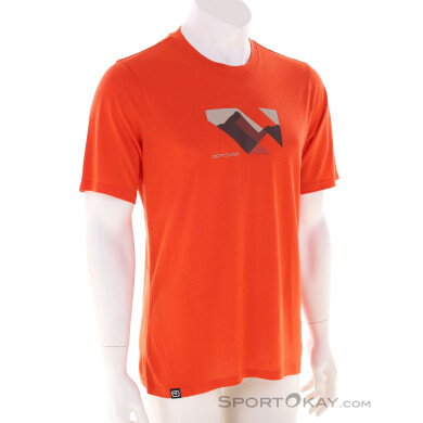 Ortovox 140 Cool Landscape TS Herren T-Shirt-Orange-M