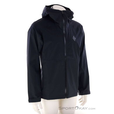Black Diamond Fineline Stretch Shell Herren Outdoorjacke-Schwarz-M