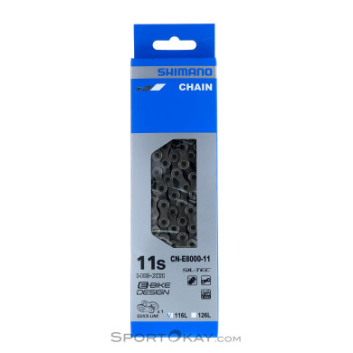 Shimano CN-E8000 11-fach 116GL E-Bike Kette-Grau-One Size