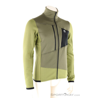 Ortovox Fleece Grid Herren Fleecejacke-Oliv-Dunkelgrün-L
