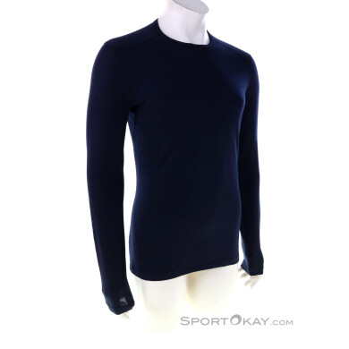 Icebreaker 200 Oasis LS Crewe Herren Funktionsshirt-Schwarz-XXL