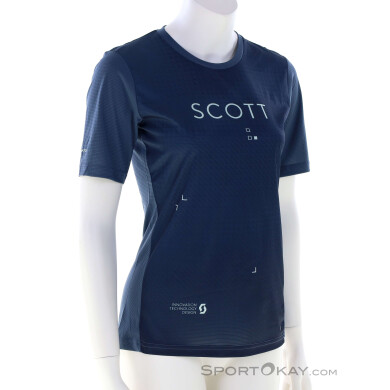 Scott Trail Flow SS Damen Bikeshirt-Dunkel-Blau-M