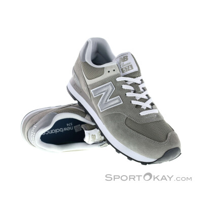 New Balance 574 Herren Freizeitschuhe-Grau-8