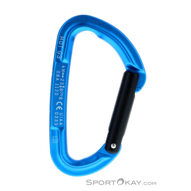 Salewa Hot G3 Straight Schnappkarabiner-Blau-One Size