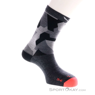 Salewa Pedroc Camo Merino Crew Damen Wandersocken-Grau-36-38