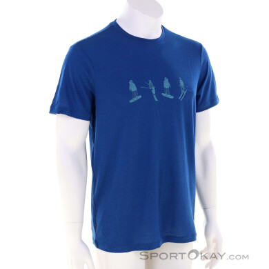 Icebreaker 150 Tech Lite Tee Snow Day Herren T-Shirt-Dunkel-Blau-M