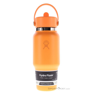 Hydro Flask Wide Mouth Travel Flex Straw Cap 710ml Thermosflasche-Orange-One Size